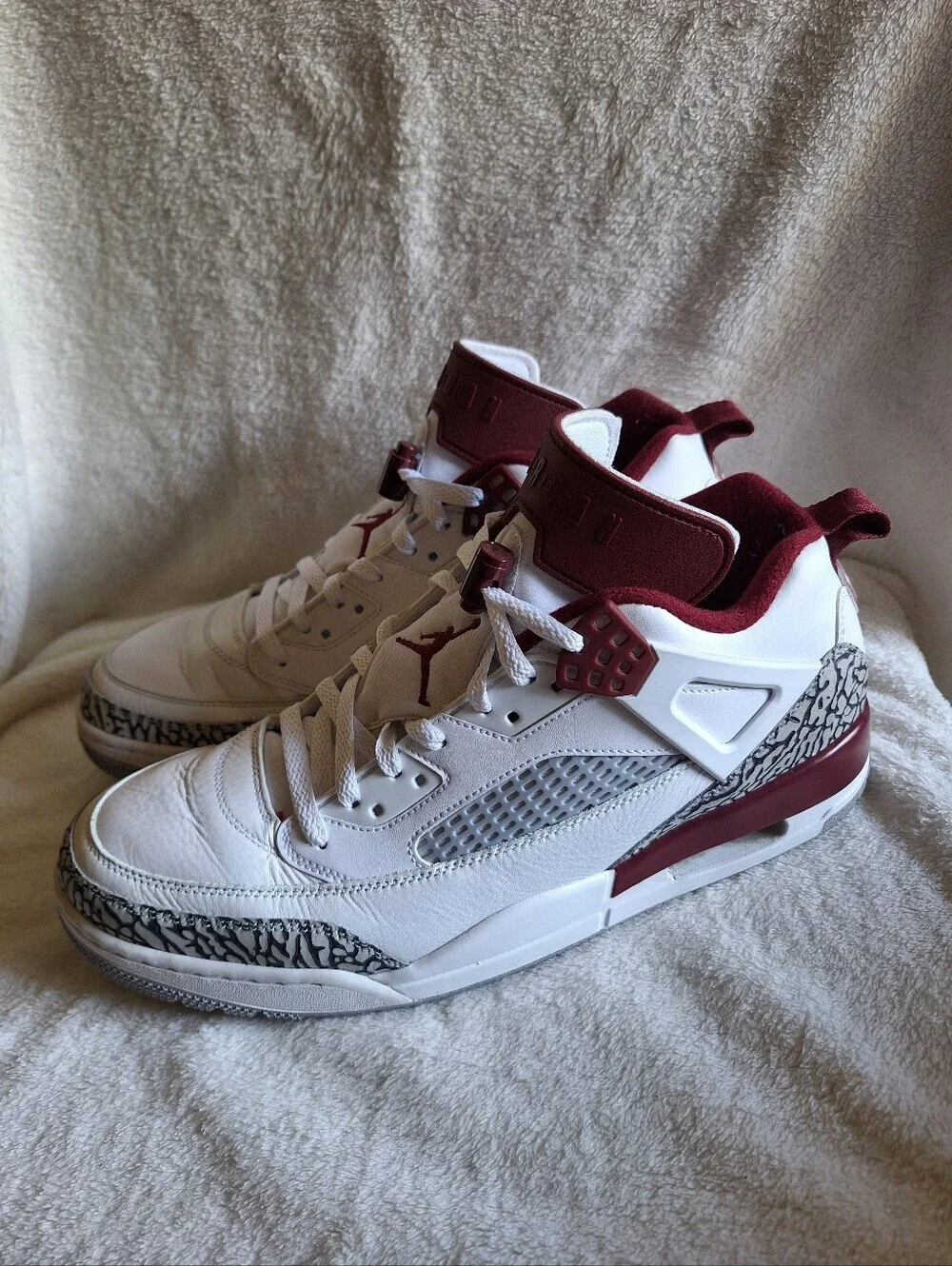 Jordan Spizike Low White Team Red Elephant Print Men's 13 EUC VERY CLEAN
